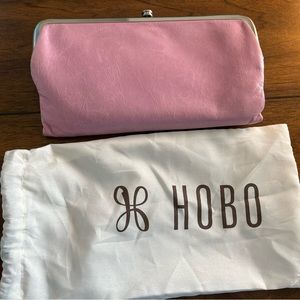 Pink Leather HOBO Lauren Clutch Wallet